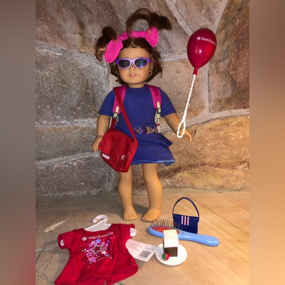 American Girl Saige blue eyes doll with accessories